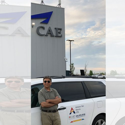 lighting-upgrade-CAE--aviation-training-entrance-toronto-gta-advance-net-electric