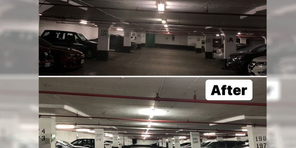 lighting-upgrade-parking-indoor-before-after-toronto-gta-advance-net-electric